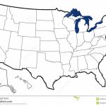 Outline Map Of United States Stock Illustration   Illustration Of Regarding State Outline Map
