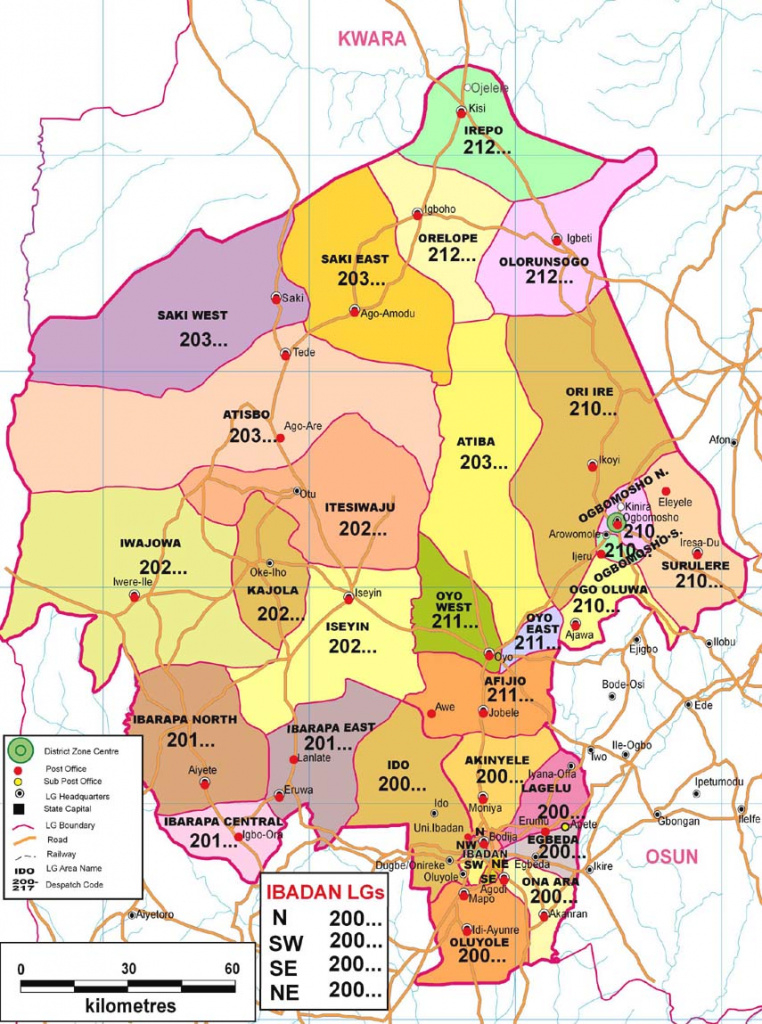 Oyo State Zip Code Map regarding State Map Com