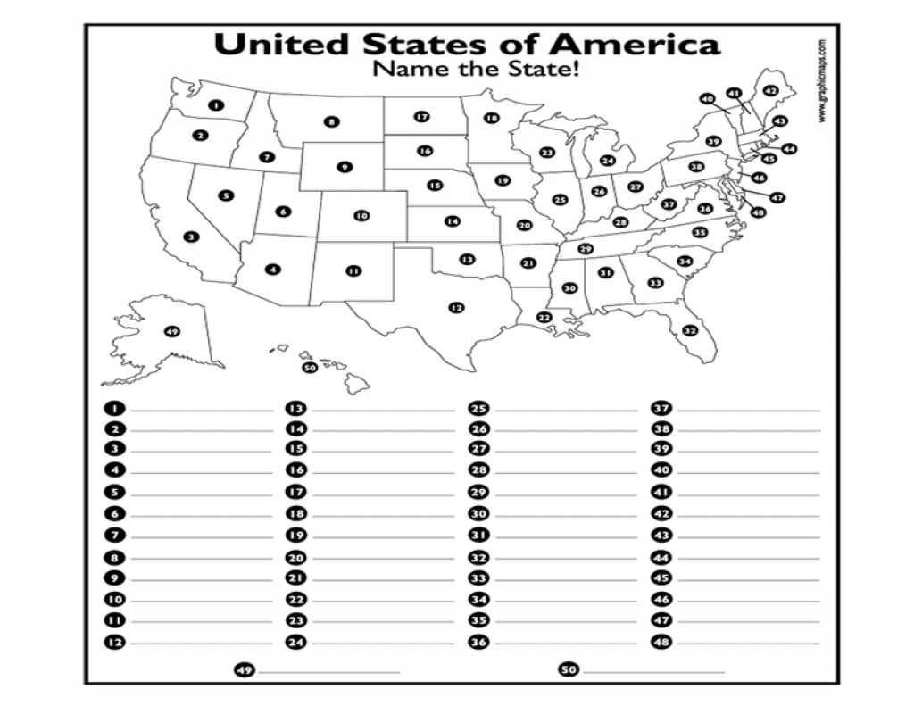 Page 1 - United States Map Test.docx | Geography | Pinterest regarding 50 States Map Test