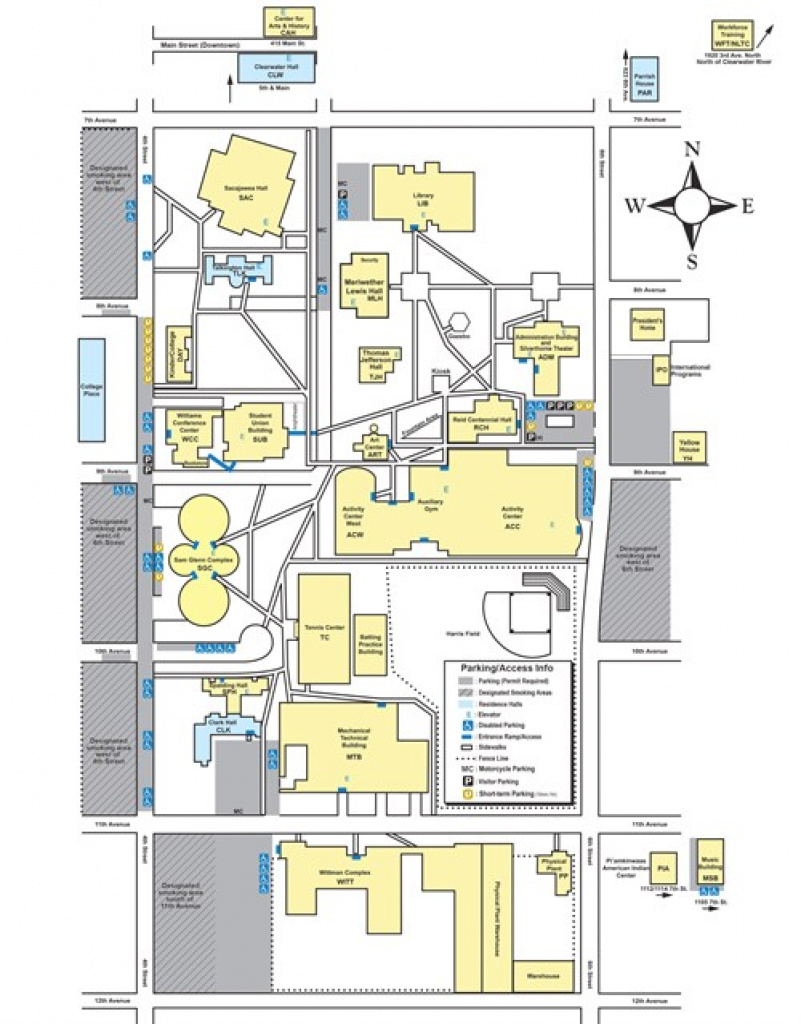Parking/access Info throughout Sac State Campus Map