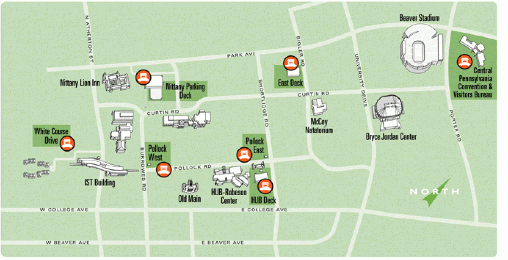 Parking Information Kiosks | Psu Transportation Services intended for Penn State Parking Lot Map