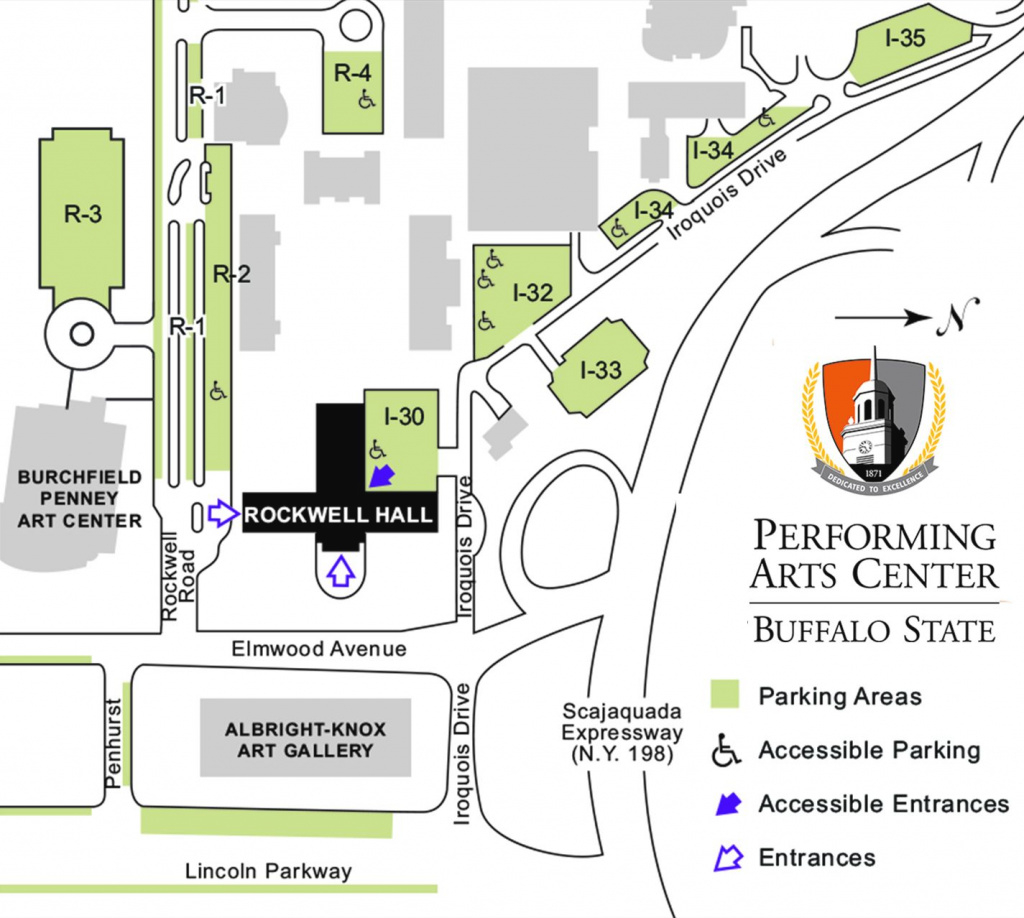 Parking &amp;gt; Visit &amp;gt; Performing Arts Center - Buffalo State regarding Buffalo State College Parking Map