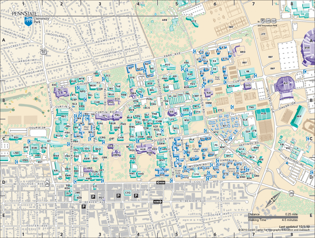 Part Iv: Map Purpose And Audience | Geog 486: Cartography And regarding Penn State Building Map
