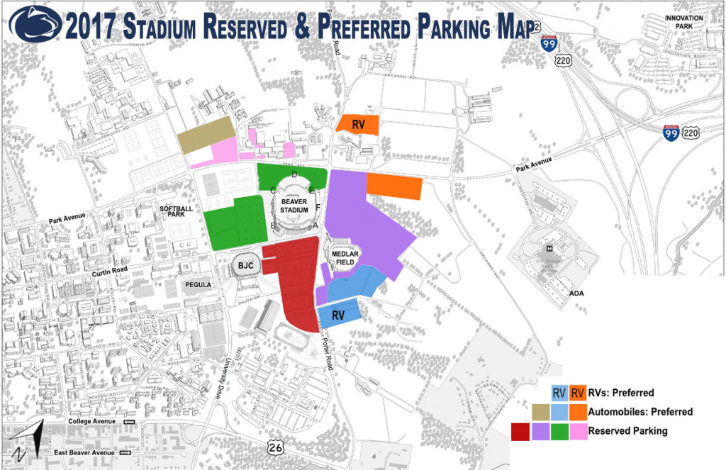 Penn State Football Parking Map | Helderateliers inside Penn State Stadium Parking Map