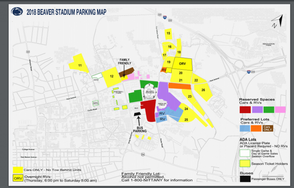 Penn State Football Vs Iowa - Yellow Parking Pass No Tickets 10/27 regarding Penn State Football Parking Map