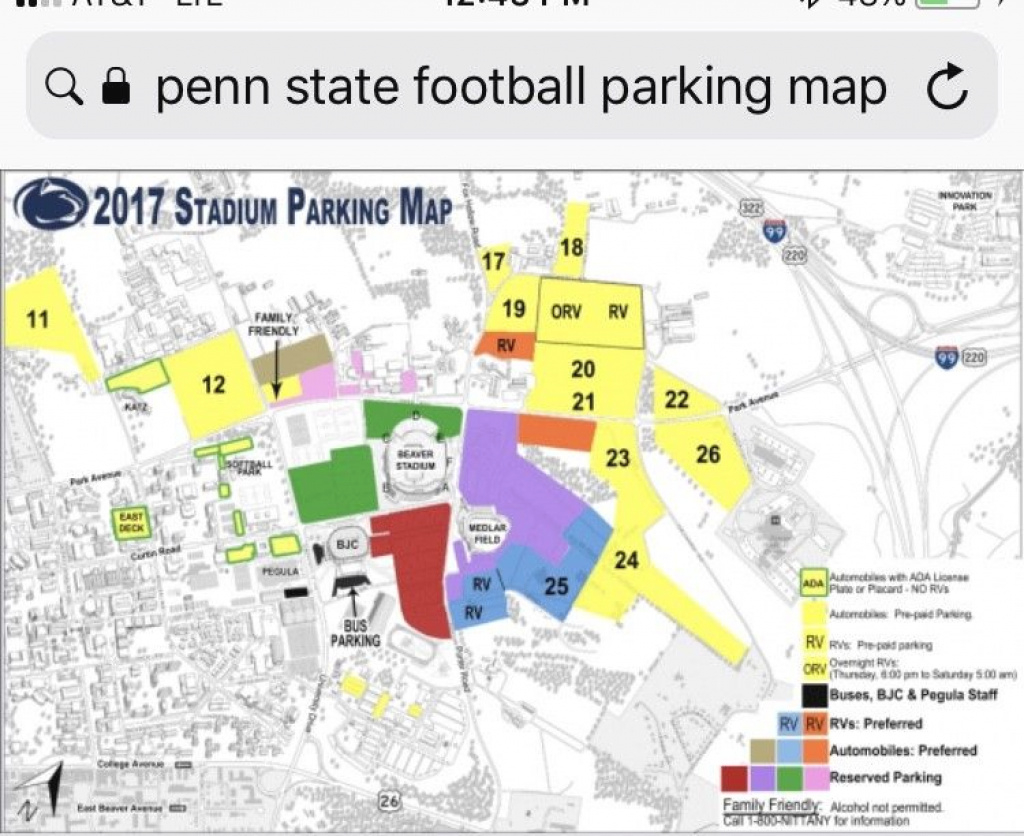 Penn State Vs Ohio State Yellow Parking Pass - $40.00 | Picclick regarding Penn State Football Parking Map