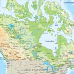 Physical Map Of Canada   Ezilon Maps Inside United States And Canada Physical Map