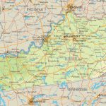 Physical Map Of Kentucky   Ezilon Maps For Map Of Kentucky And Surrounding States