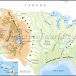 Physical Map Of The United States Of America With Physiographic Map Of The United States