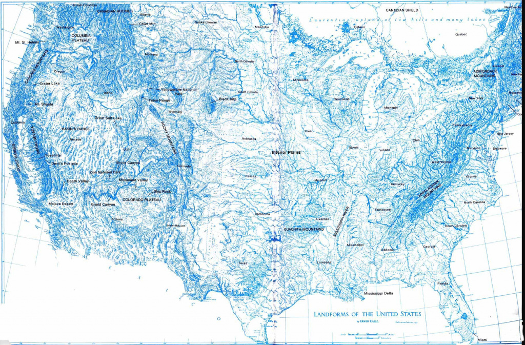 Physiographic Maps Of The United States within Physiographic Map Of The United States