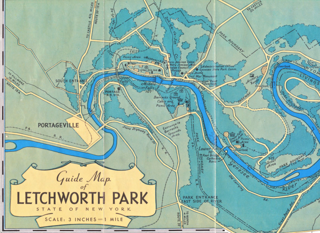 Pieces Of The Past in Letchworth State Park Trail Map