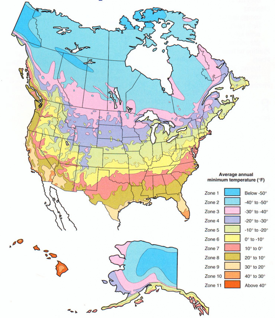 Map Of Planting Zones In United States Printable Map