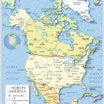 Political Map Of North America (1200 Px)   Nations Online Project Inside North America Map With States And Capitals