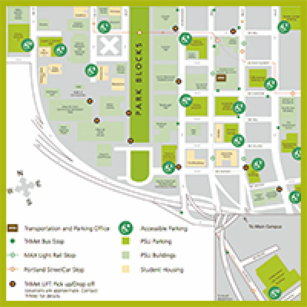 Portland State Transportation &amp;amp; Parking Services | Hourly &amp;amp; Visitor regarding Penn State Parking Lot Map