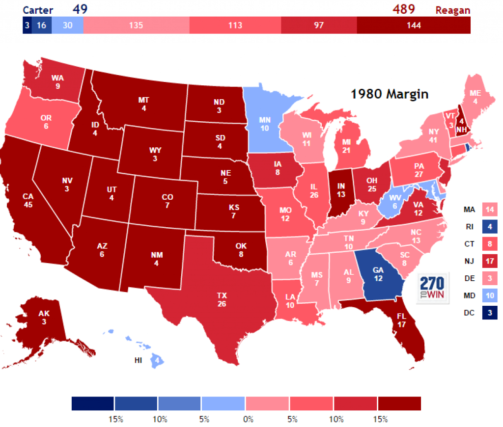 Presidential Election Of 1980 with regard to 1980 Presidential Election Results By State Map