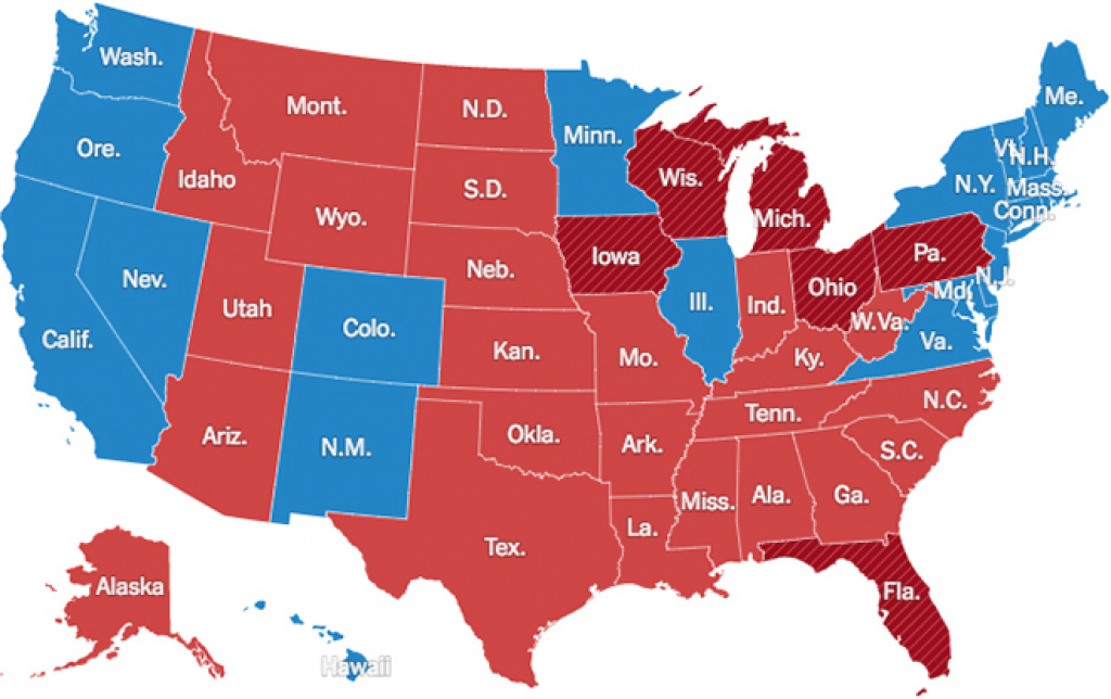 Presidential Election Results: Donald J. Trump Wins – Election with States Hillary Won Map