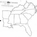 Printable Blank Map Southeast Us Road Of Southeastern United States Throughout Blank Map Of Southeast United States