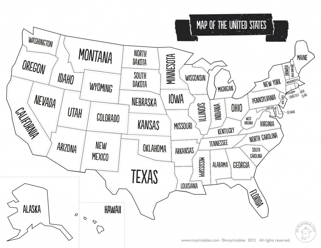 Printable Blank Us State Map Fresh Printable Us Map With Capitals Us within Blank State Map