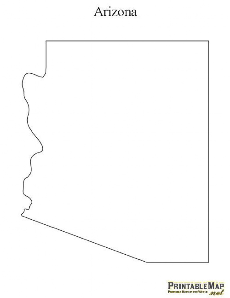 Printable Map Of Arizona | Crafts | Pinterest | Arizona, Map And for Arizona State Map Outline