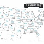 Printable Map Of The Usa   Mr Printables Pertaining To Blank States And Capitals Map