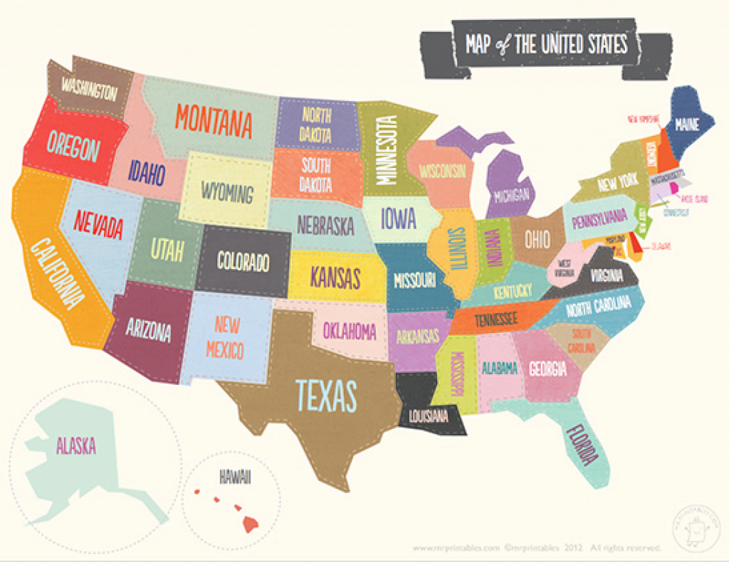 Printable Map Of The Usa - Mr Printables regarding Free Printable Map Of The United States