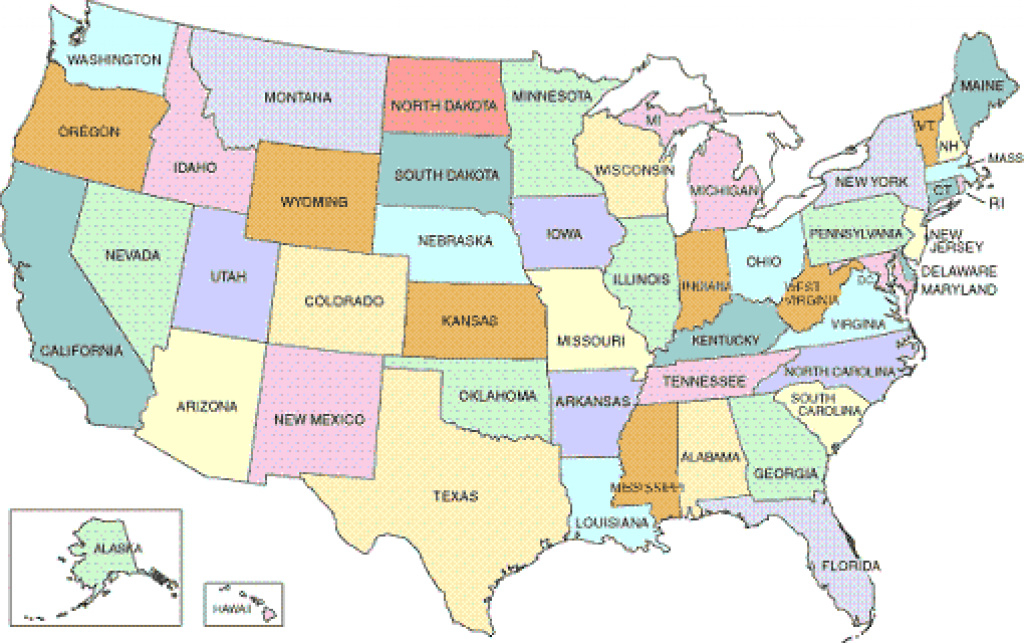 Printable Map Of Usa pertaining to Printable Map Of The United States
