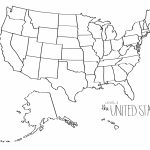 Printable Map United States America Fresh United States Blank Map Regarding A Blank Map Of The United States