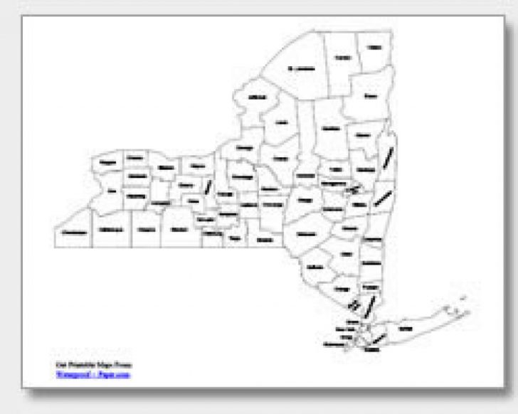 Printable New York Maps State Outline, County, Cities Throughout