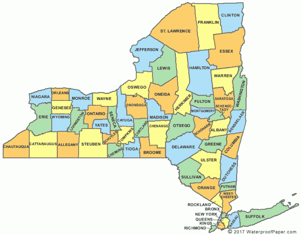 Printable New York Maps | State Outline, County, Cities within Printable Map Of New York State