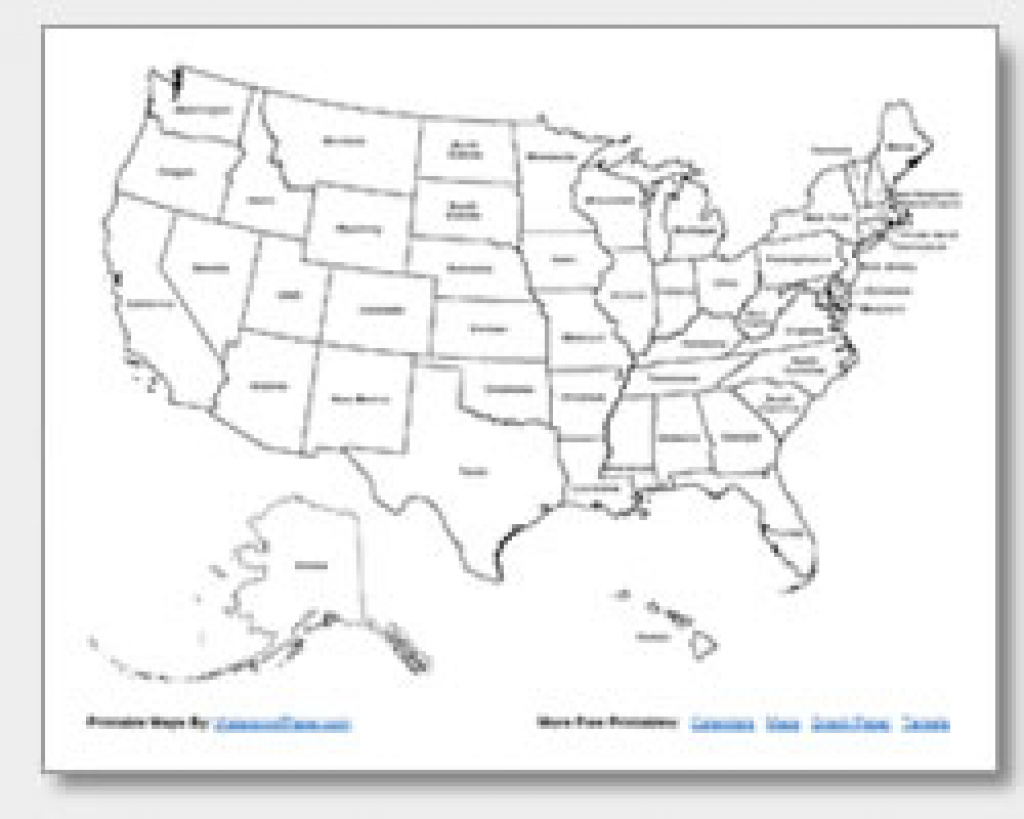 Printable United States Maps | Outline And Capitals for Map Of United States With State Names And Capitals