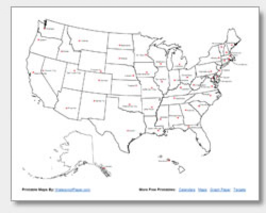 Printable United States Maps | Outline And Capitals in Blackline Maps Of The United States