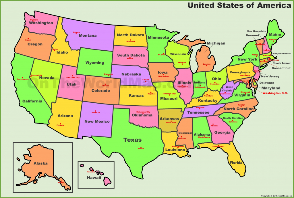 Printable Us Map With States And Capitals Labeled Fresh United pertaining to Us Map With States Labeled And Capitals
