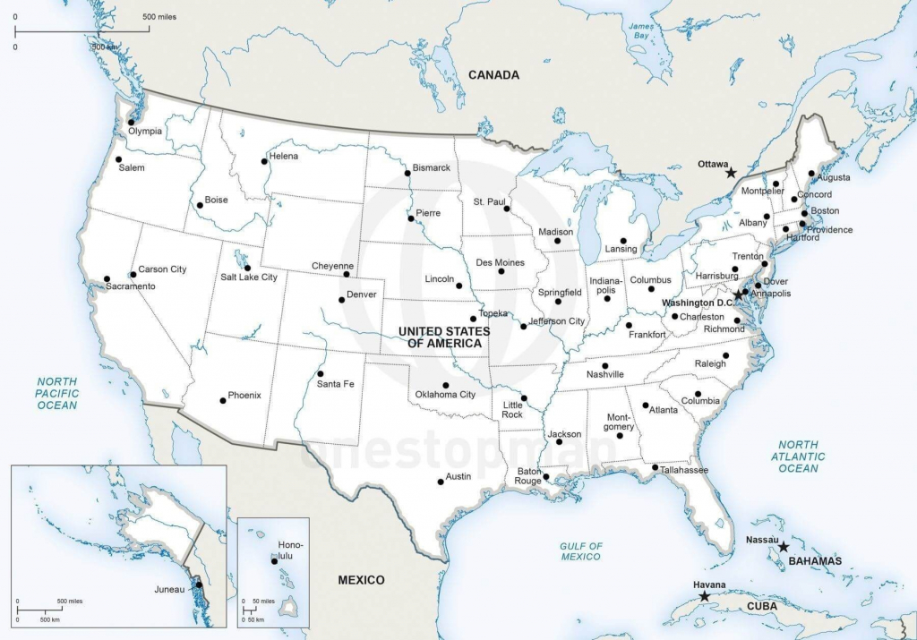 Printable Usa Map With Cities Us Rivers Valid States Labeled In Maps within Printable Usa Map With States And Cities