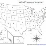 Printable Usa Map Worksheet With Numbers (S.t.w. Also Has Maps For With Blank Map Of The United States With Numbers