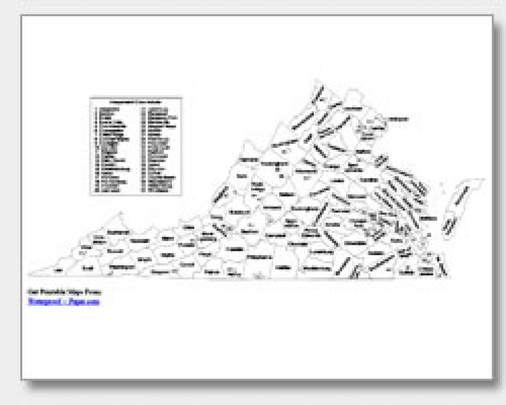 Printable Virginia Maps | State Outline, County, Cities within Virginia State Map Printable