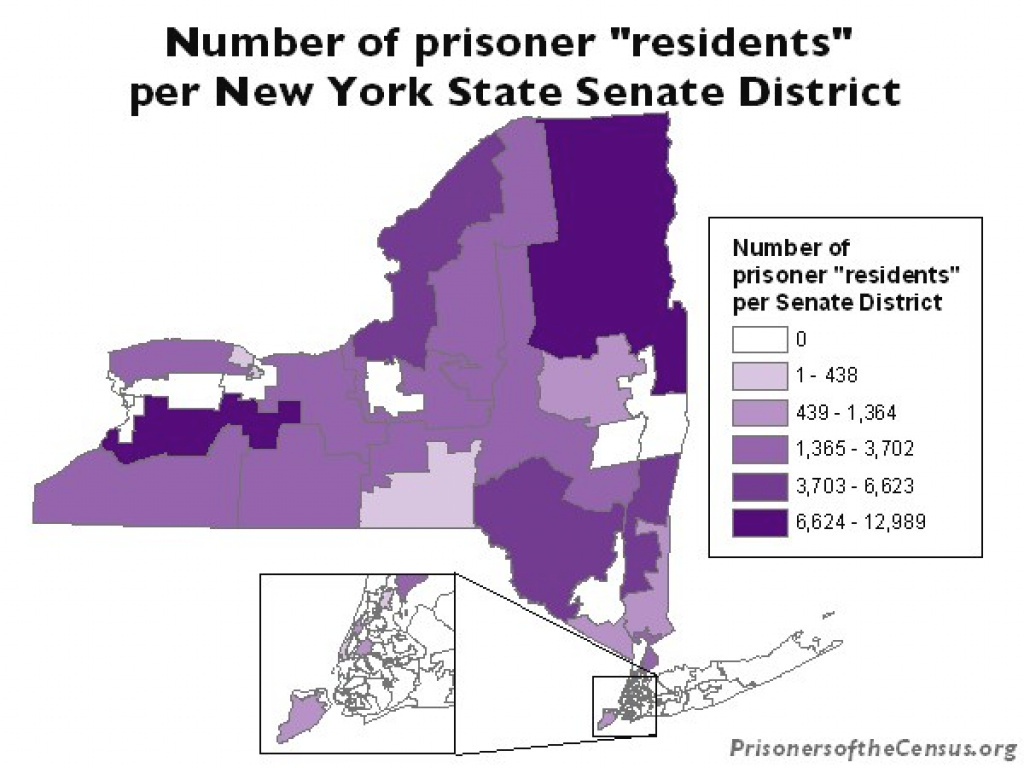Prisoners Per New York State Senate District | Prison Policy Initiative regarding New York State Senate District Map