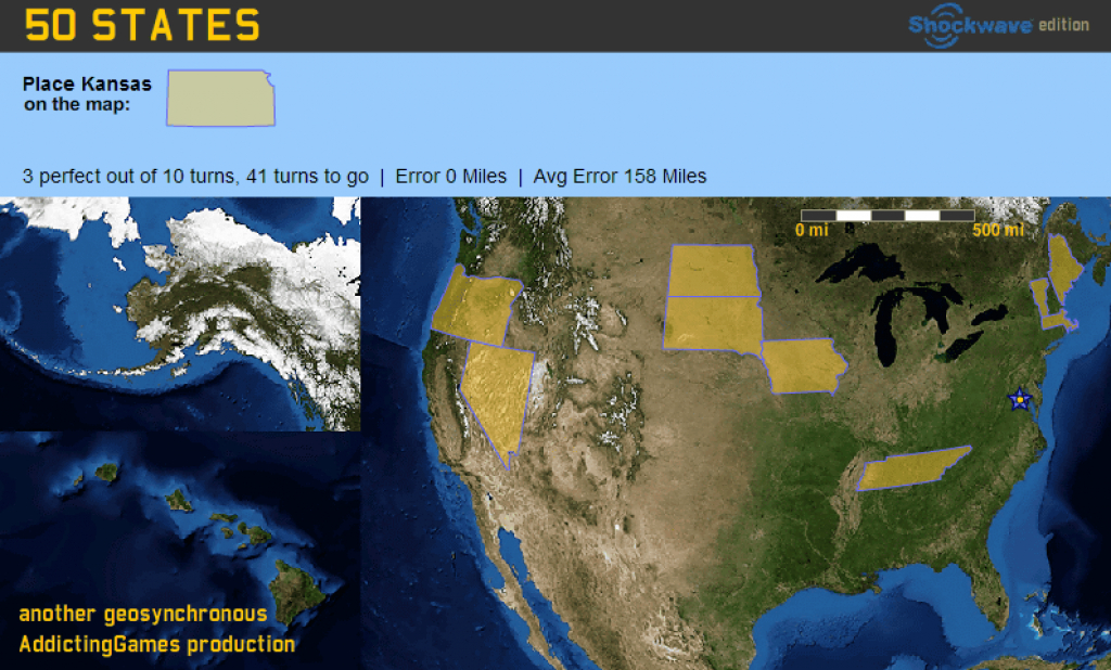 Puzzle Game &amp;quot;50 States&amp;quot; To Fit 50 Us States On The Map - Gigazine within Put The States On The Map Game