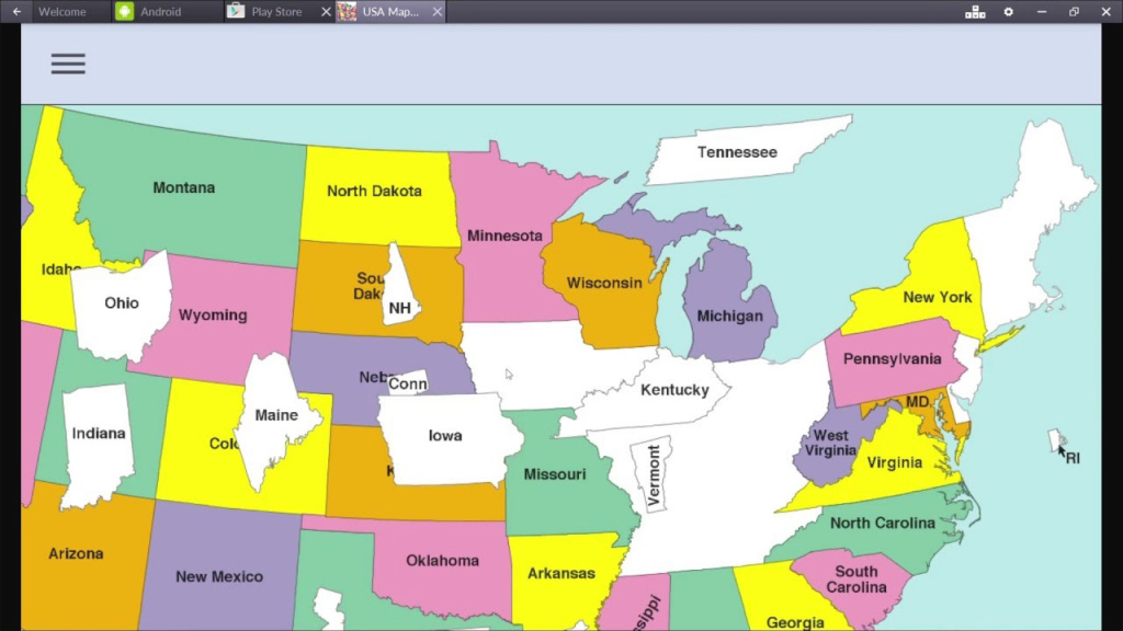 Puzzle Usa Map With 50 States. Learn All The Name Of Usa Federal in 50 States Map