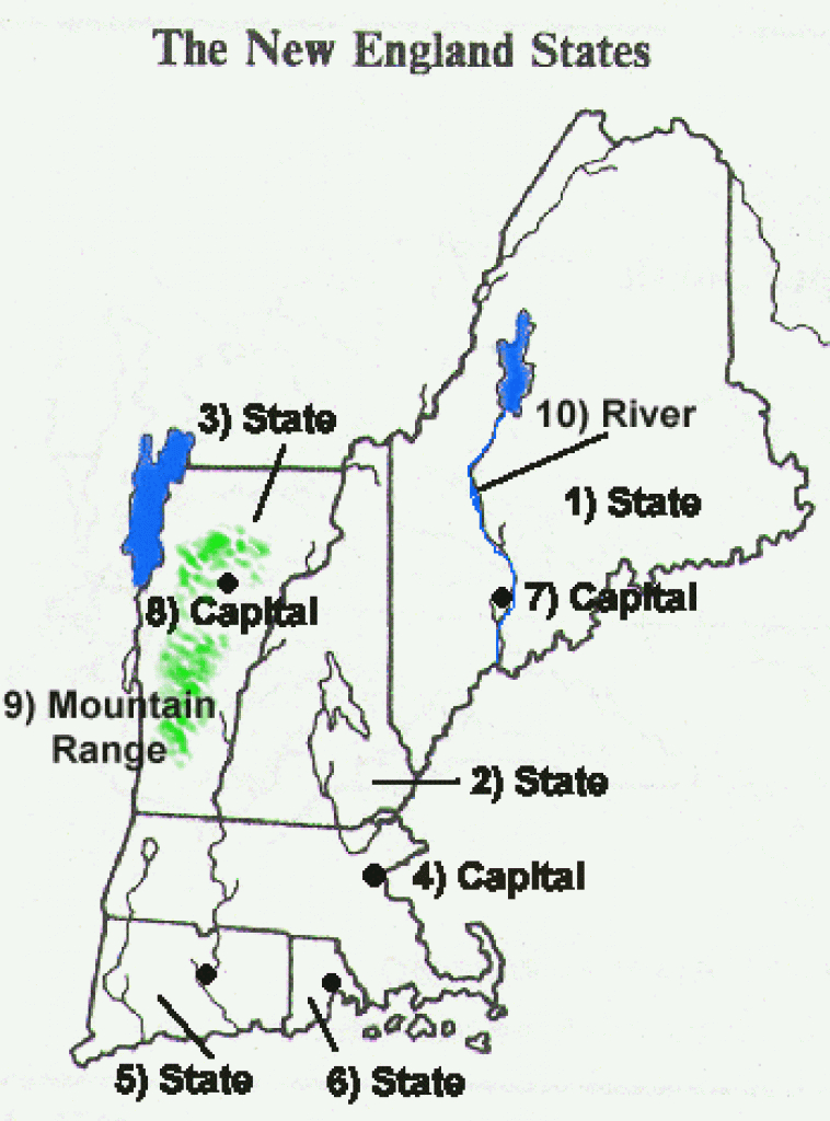 Quiz: The New England Region intended for Map Of New England States And Their Capitals