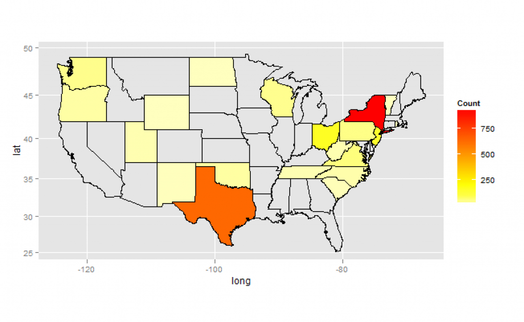 R - How Do You Create A Us States Heatmap Based On Some Values intended for Create A State Map
