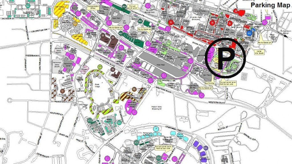 R +R +R +R +R intended for Nc State Parking Map