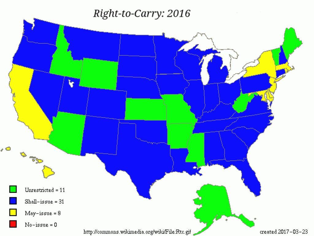 Radical Gun Nuttery! in Open Carry States Map 2017