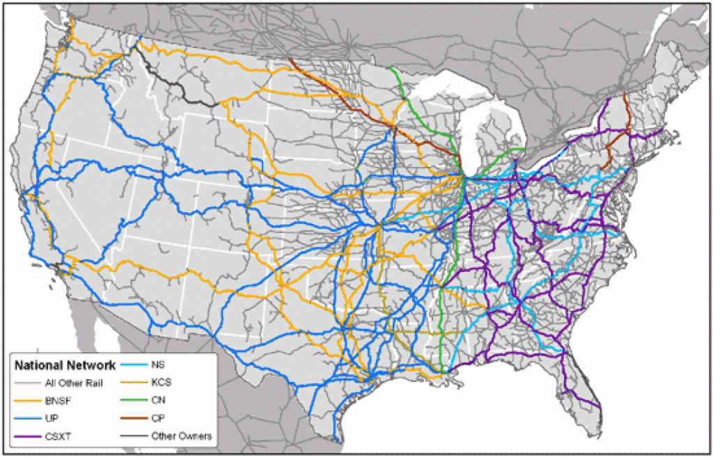 Railroad Map Of Us And Travel Information | Download Free Railroad with regard to United States Train Map