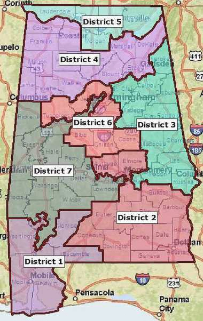 Alabama State Senate District Map