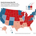 Red And Blue) State Gas Tax Increases Since 1993 | Blog.bayareametro.gov Within Blue States 2017 Map