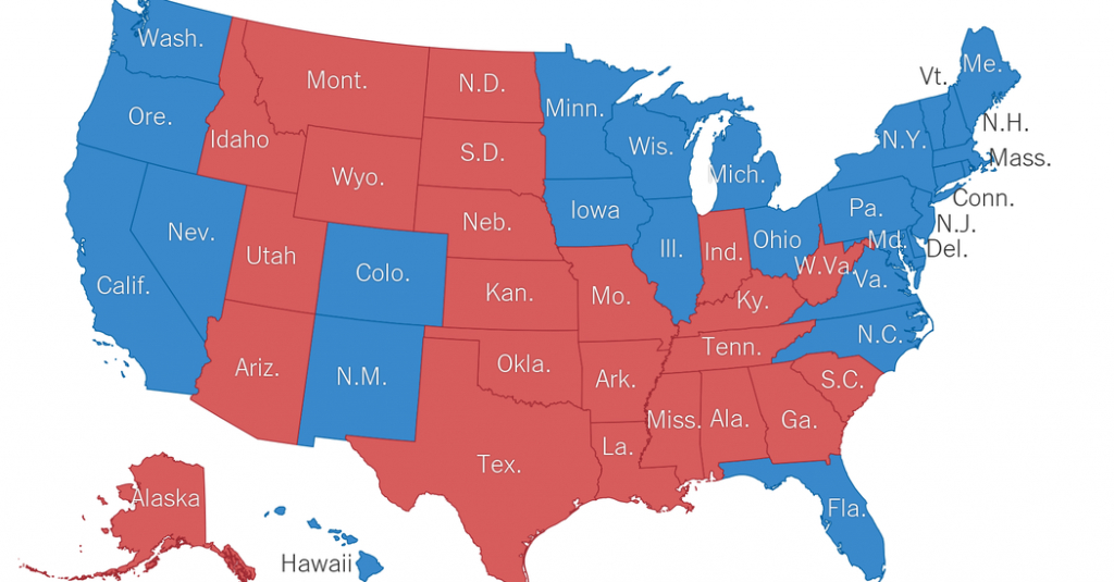Red States, Blue States: 2016 Is Looking A Lot Like 2012 (And 2008 for Red State Blue State Map