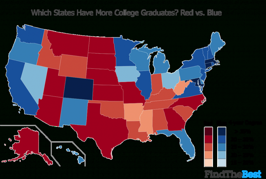 Red States Least Educated In The U.s. | Time intended for Blue States Map