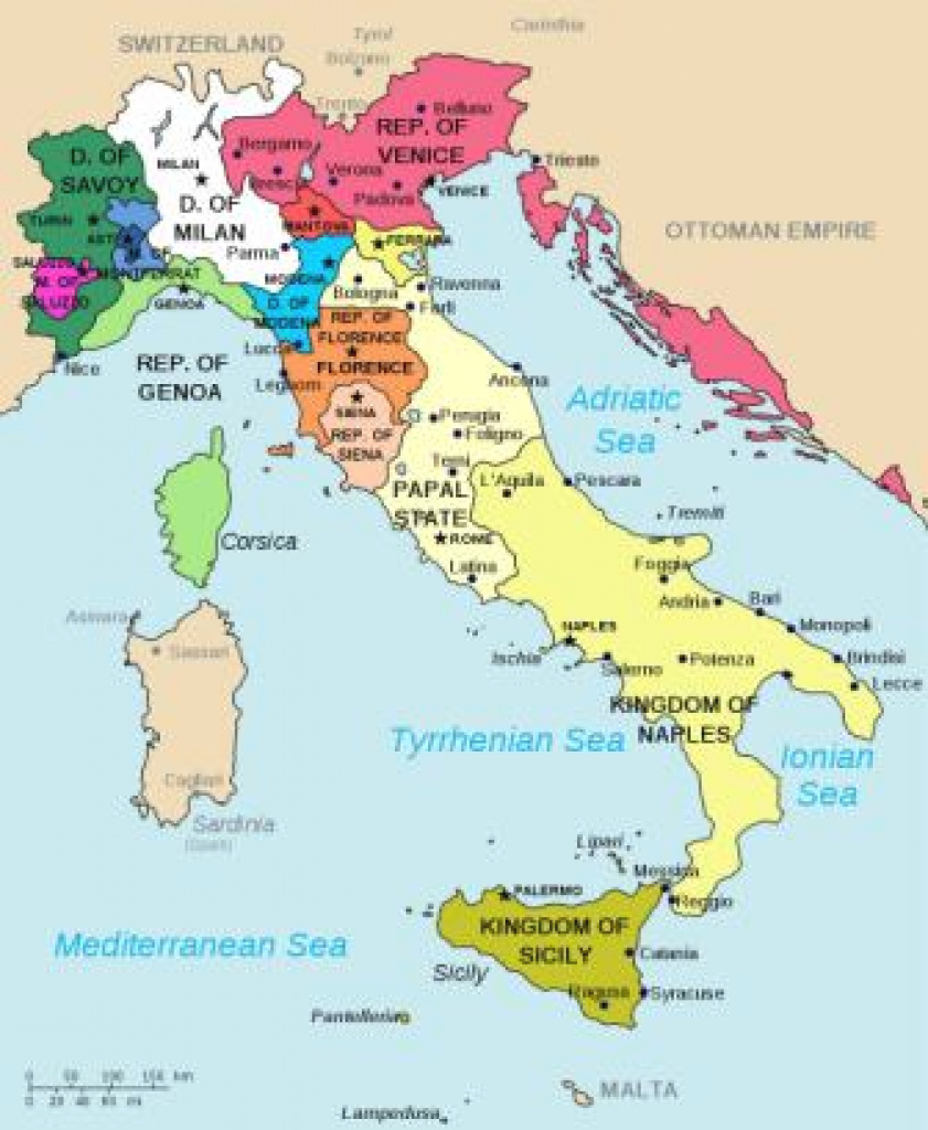 Renaissance For Kids: Italian City-States regarding Italian States Map