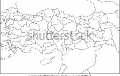 Republic Turkey Map State Lines Stock Illustration – Royalty Free throughout State Lines Map