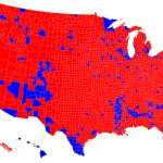 Republicans Are “Clustered”County, Democrats Are “Clustered” Throughout Map Of States Trump Won